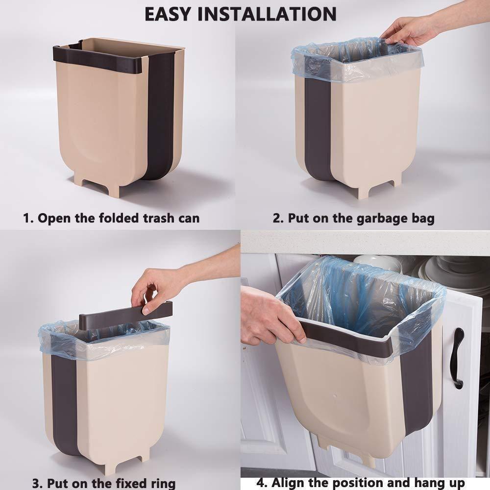 Hanging Collapsible Dustbin Trash Box Organizer